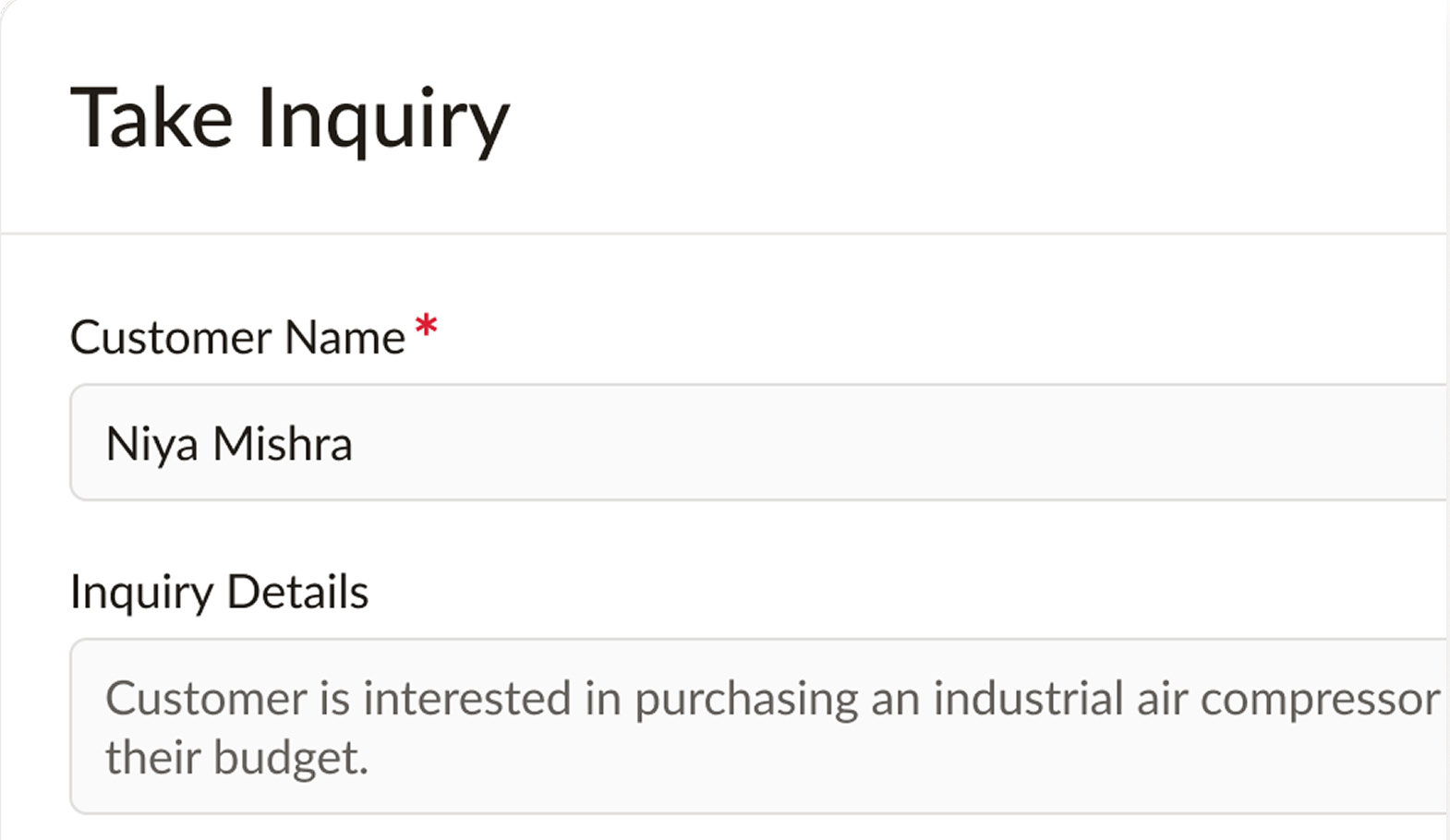 Smart Inquiry Form
